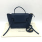 CELINE 176103ZVA.07DS Flap Belt Bag, Mini Bag, Semi-Shoulder Bag, Handbag, Calfskin, Women's, Deep Sea Blue, Navy