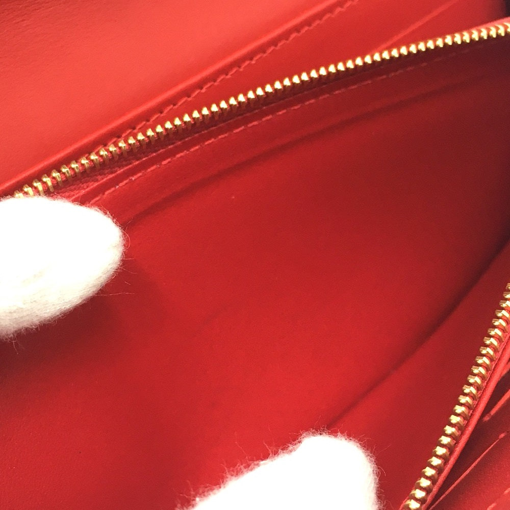 LOUIS VUITTON M90489 Monogram Vernis Portefeuille Sarah Bird Long Wallet, Women's, Cerise, Red