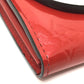 LOUIS VUITTON M90489 Monogram Vernis Portefeuille Sarah Bird Long Wallet, Women's, Cerise, Red