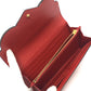 LOUIS VUITTON M90489 Monogram Vernis Portefeuille Sarah Bird Long Wallet, Women's, Cerise, Red