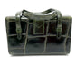 CELINE Crocodile Embossed Handbag, Vanity Bag, Box-Shaped Leather Handbag, Women's, Green