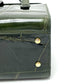 CELINE Crocodile Embossed Handbag, Vanity Bag, Box-Shaped Leather Handbag, Women's, Green