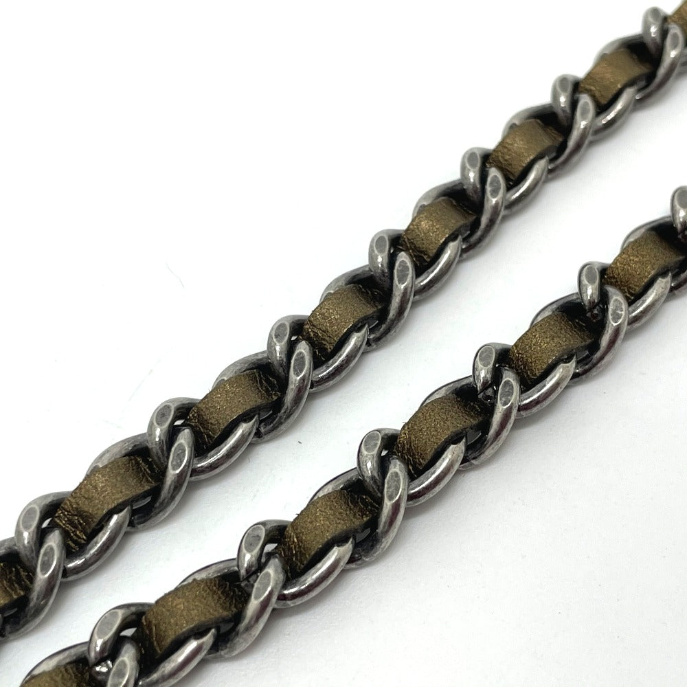 CHANEL A32475 06A マトラッセ パリニューヨーク マルチケース ミニ チェーン ショルダーバッグ レザー レディース ゴールド×シルバー金具