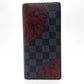 LOUIS VUITTON N41676 ダミエグラフィット ポルトフォイユ ブラザ クリストファーネメス 二つ折り 長財布 ダミエグラフィットキャンバス メンズ ブラック×グレー