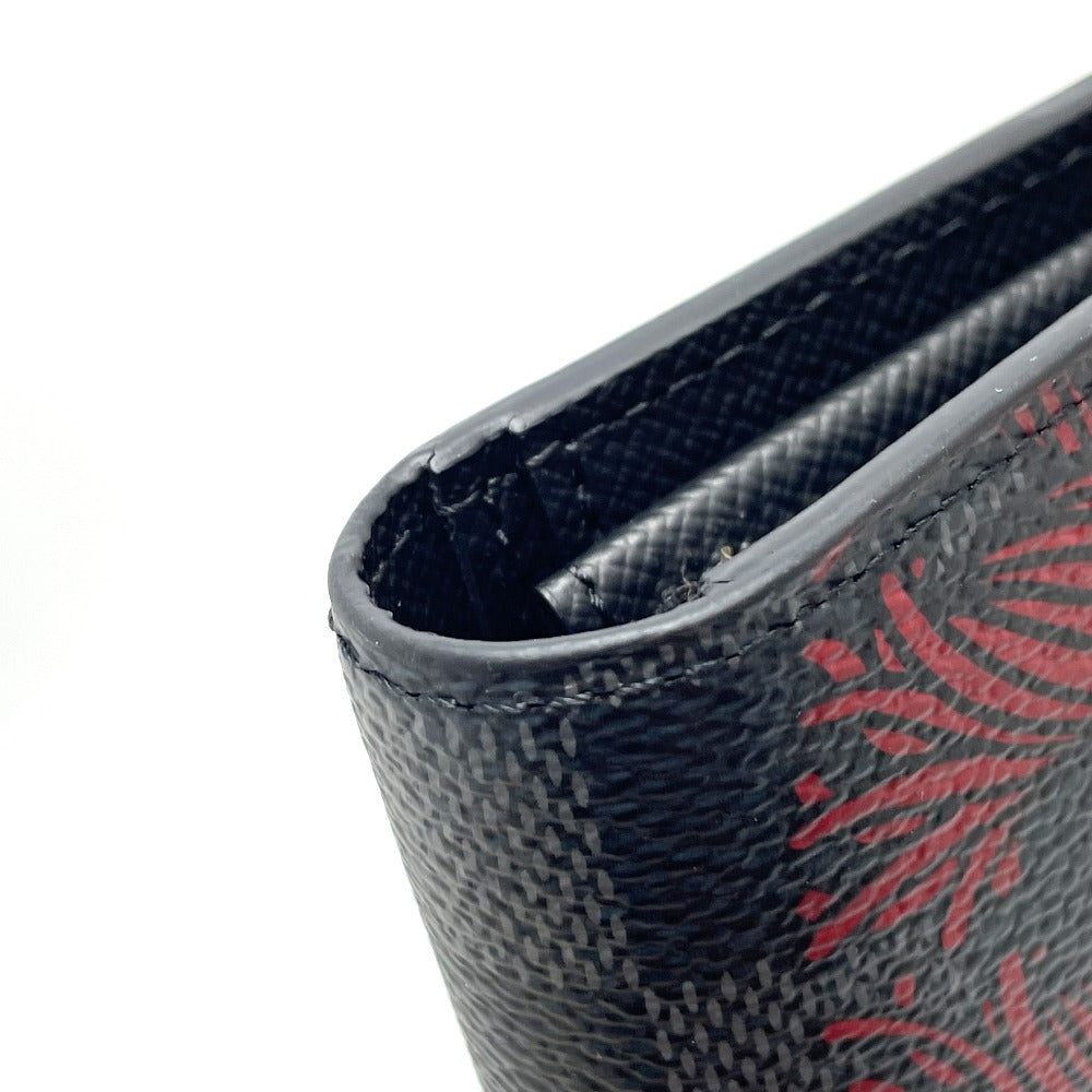 LOUIS VUITTON N41676 ダミエグラフィット ポルトフォイユ ブラザ クリストファーネメス 二つ折り 長財布 ダミエグラフィットキャンバス メンズ ブラック×グレー