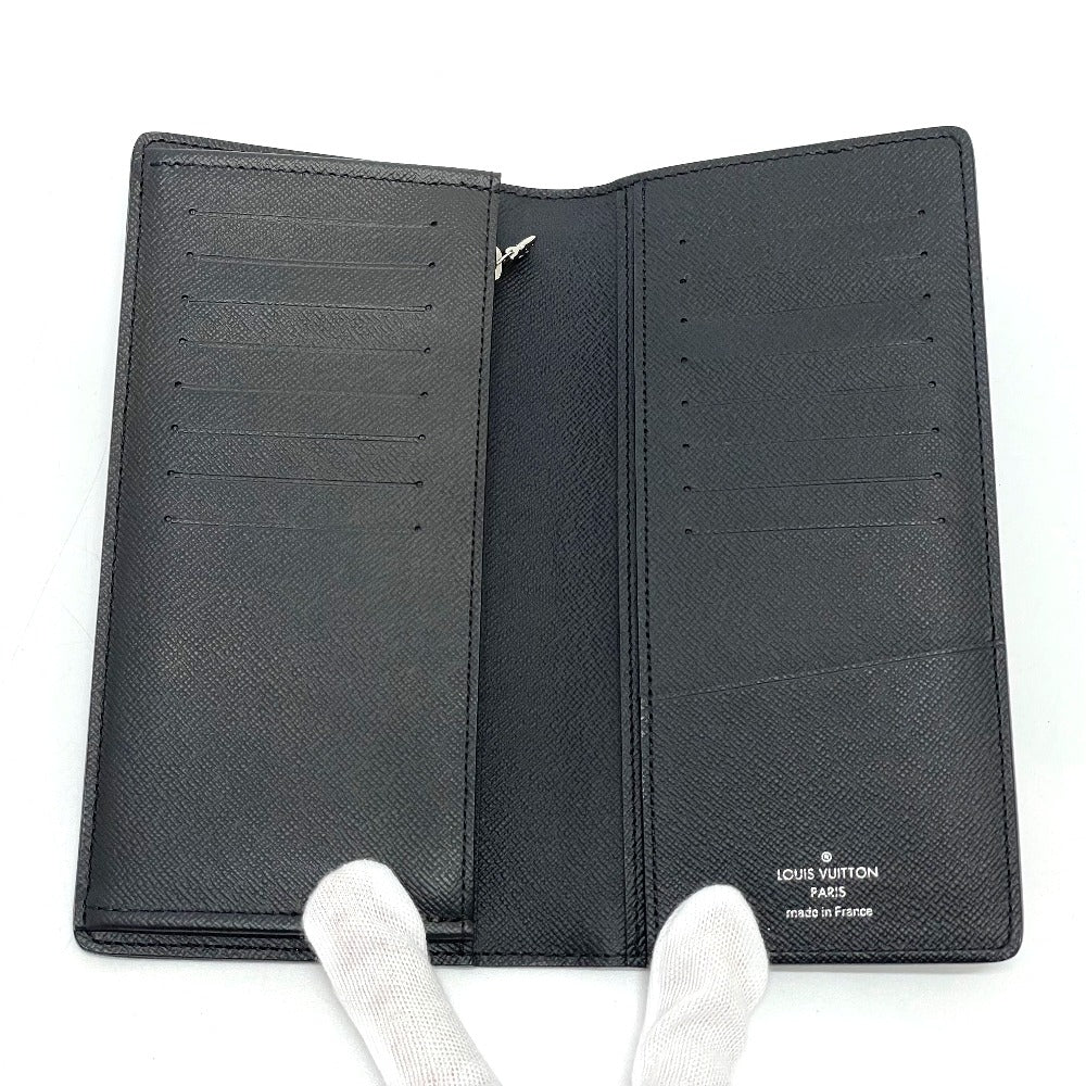 LOUIS VUITTON N41676 ダミエグラフィット ポルトフォイユ ブラザ クリストファーネメス 二つ折り 長財布 ダミエグラフィットキャンバス メンズ ブラック×グレー