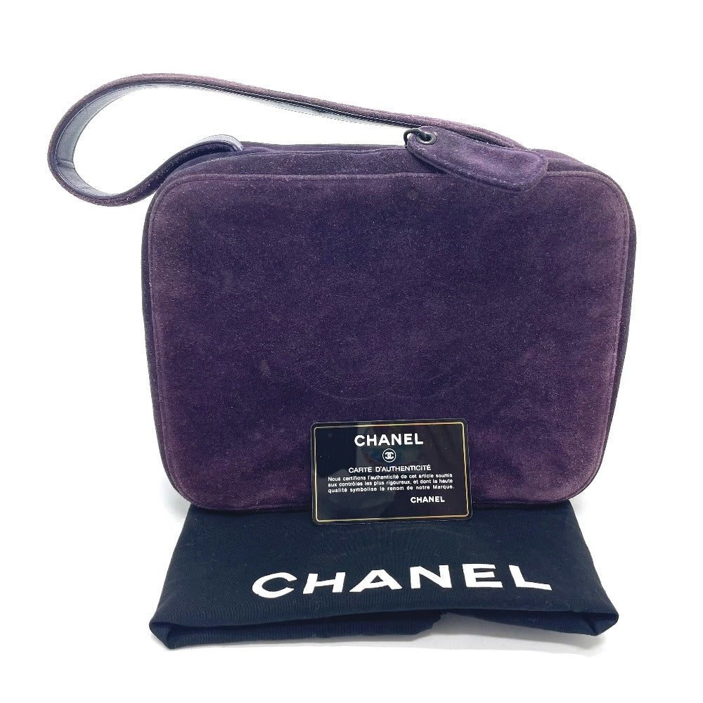 CHANEL CC Coco Mark Square Bag Handbag Fashion Accessory Handbag Suede Ladies Purple