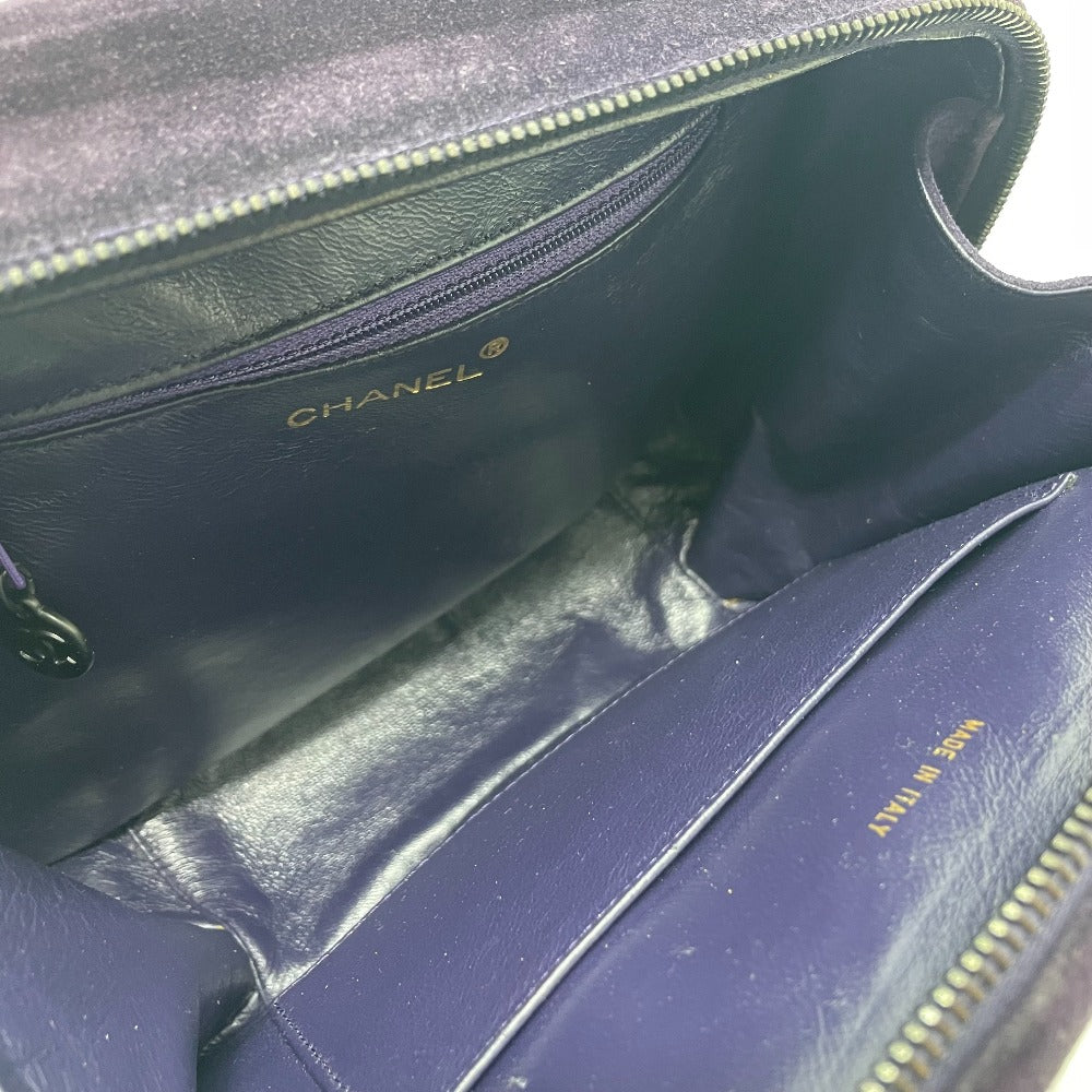 CHANEL CC Coco Mark Square Bag Handbag Fashion Accessory Handbag Suede Ladies Purple