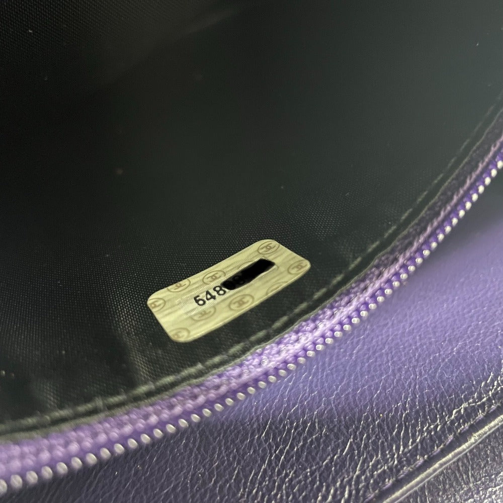 CHANEL CC Coco Mark Square Bag Handbag Fashion Accessory Handbag Suede Ladies Purple