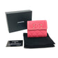 CHANEL AP0375 CC Filigree Matelasse Medium-Long Wallet, Tri-Fold Wallet, Caviar Leather, Women's, Pink