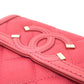CHANEL AP0375 CC Filigree Matelasse Medium-Long Wallet, Tri-Fold Wallet, Caviar Leather, Women's, Pink