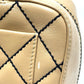 CHANEL CC Coco Mark Wild Stitch Vintage Tote Bag Handbag in Beige Lambskin