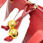 CHANEL CC Coco Mark Ball Charm Tote Bag Shoulder Bag Caviar Leather Women's Red