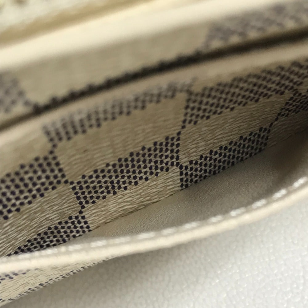 LOUIS VUITTON N61735 Damier Azur Portefeuille Sarah Long Wallet in Damier Azur Canvas, Women's, White