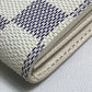 LOUIS VUITTON N61735 Damier Azur Portefeuille Sarah Long Wallet in Damier Azur Canvas, Women's, White