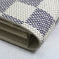 LOUIS VUITTON N61735 Damier Azur Portefeuille Sarah Long Wallet in Damier Azur Canvas, Women's, White