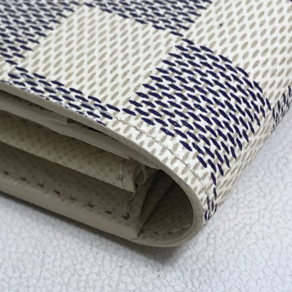 LOUIS VUITTON N61735 Damier Azur Portefeuille Sarah Long Wallet in Damier Azur Canvas, Women's, White