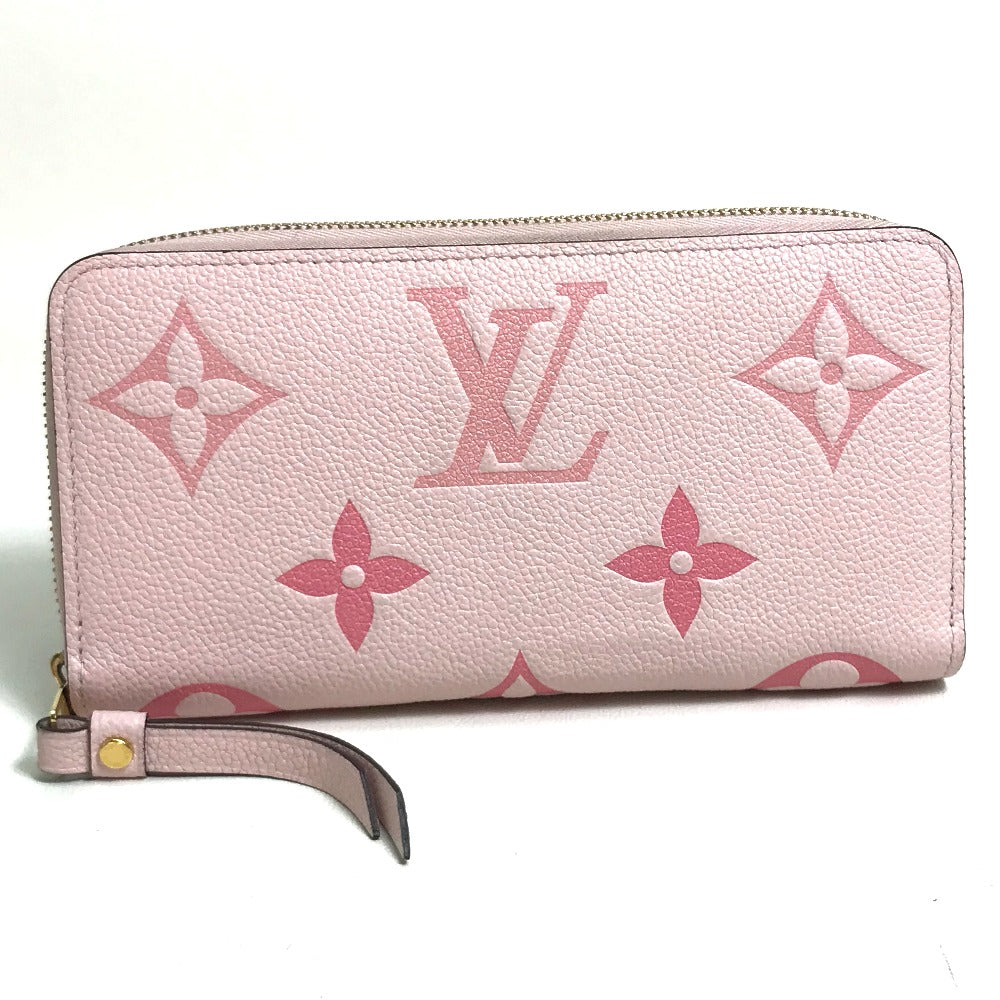 LOUIS VUITTON M80403 Monogram Empreinte by the Pool Zippy Wallet in Monogram Empreinte Leather, Bouton de Rose and Pink