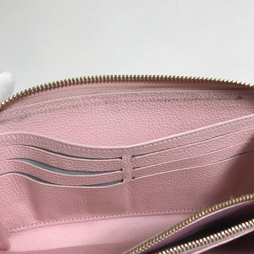 LOUIS VUITTON M80403 Monogram Empreinte by the Pool Zippy Wallet in Monogram Empreinte Leather, Bouton de Rose and Pink