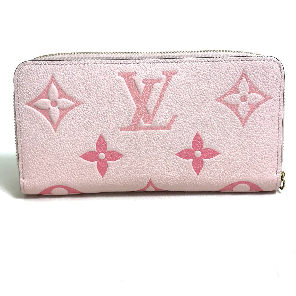 LOUIS VUITTON M80403 Monogram Empreinte by the Pool Zippy Wallet in Monogram Empreinte Leather, Bouton de Rose and Pink
