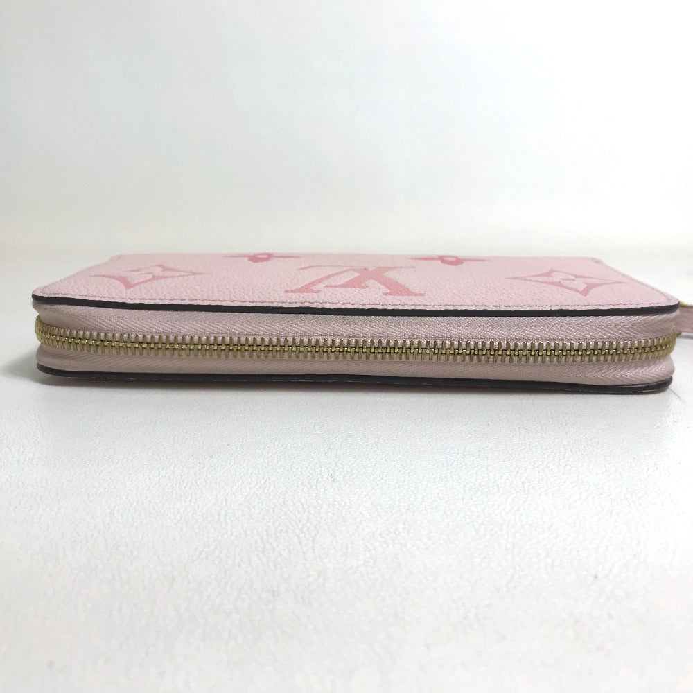LOUIS VUITTON M80403 Monogram Empreinte by the Pool Zippy Wallet in Monogram Empreinte Leather, Bouton de Rose and Pink
