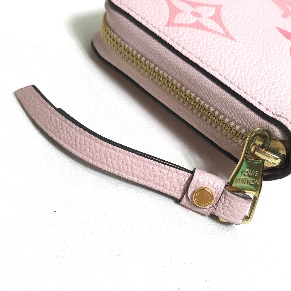 LOUIS VUITTON M80403 Monogram Empreinte by the Pool Zippy Wallet in Monogram Empreinte Leather, Bouton de Rose and Pink