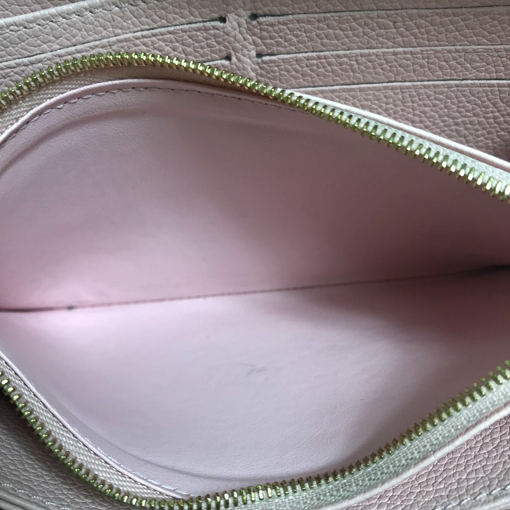 LOUIS VUITTON M80403 Monogram Empreinte by the Pool Zippy Wallet in Monogram Empreinte Leather, Bouton de Rose and Pink