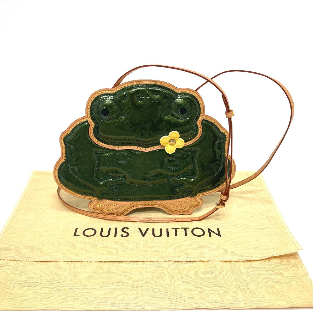 LOUIS VUITTON Ｍ92269 モノグラムヴェルニ コント ドゥ フェ カバン カエル ポシェット グラボ ショルダーバッグ モノグラムヴェルニ レディース グリーン