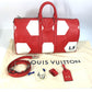 LOUIS VUITTON M52121 Epi Leather 2018 FIFA World Cup Soccer Ball Keepall Bandouliere 50 2-Way Boston Bag in Red, Men's