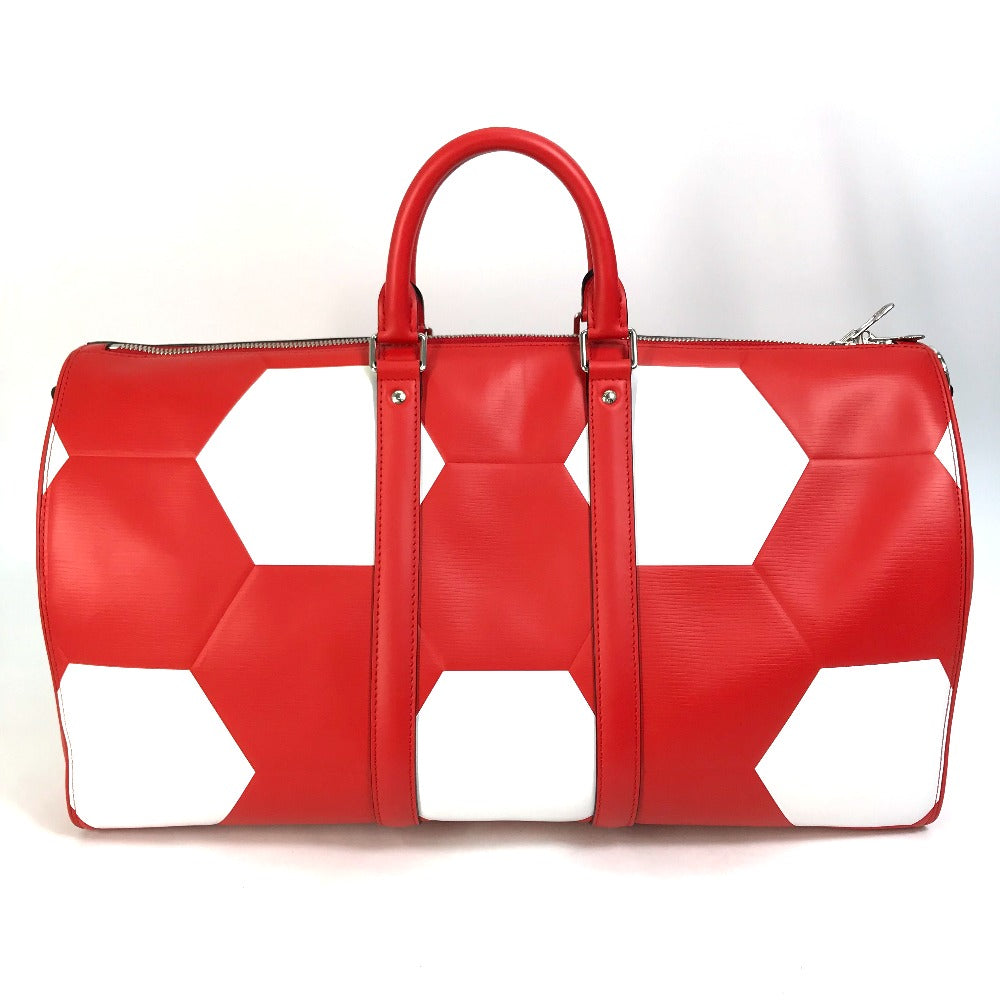 LOUIS VUITTON M52121 Epi Leather 2018 FIFA World Cup Soccer Ball Keepall Bandouliere 50 2-Way Boston Bag in Red, Men's