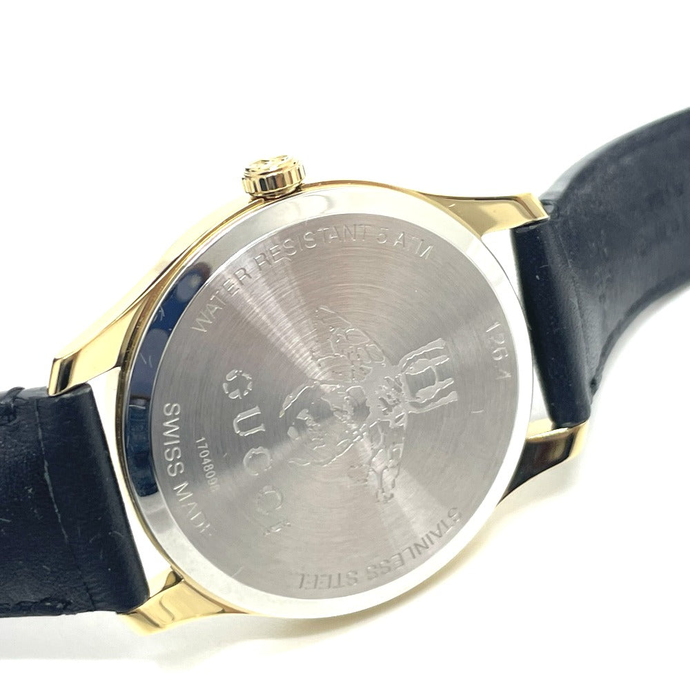 GUCCI YA126.4 Mother-of-Pearl Quartz Date Watch, Stainless Steel, Women's, Gold