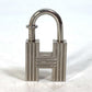 HERMES H motif, the first step of the new century, 2000 limited edition H Cadena Padlock pendant top, metal, women's, silver