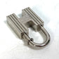 HERMES H motif, the first step of the new century, 2000 limited edition H Cadena Padlock pendant top, metal, women's, silver
