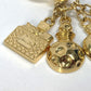 Christian Dior Perfume Bag Charm Key Ring Keychain GP Women's Gold