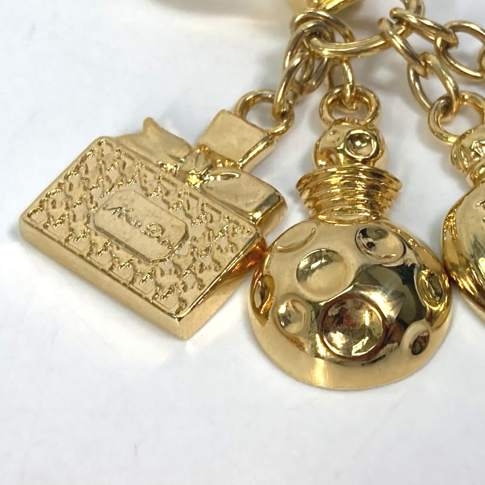 Christian Dior Perfume Bag Charm Key Ring Keychain GP Women's Gold