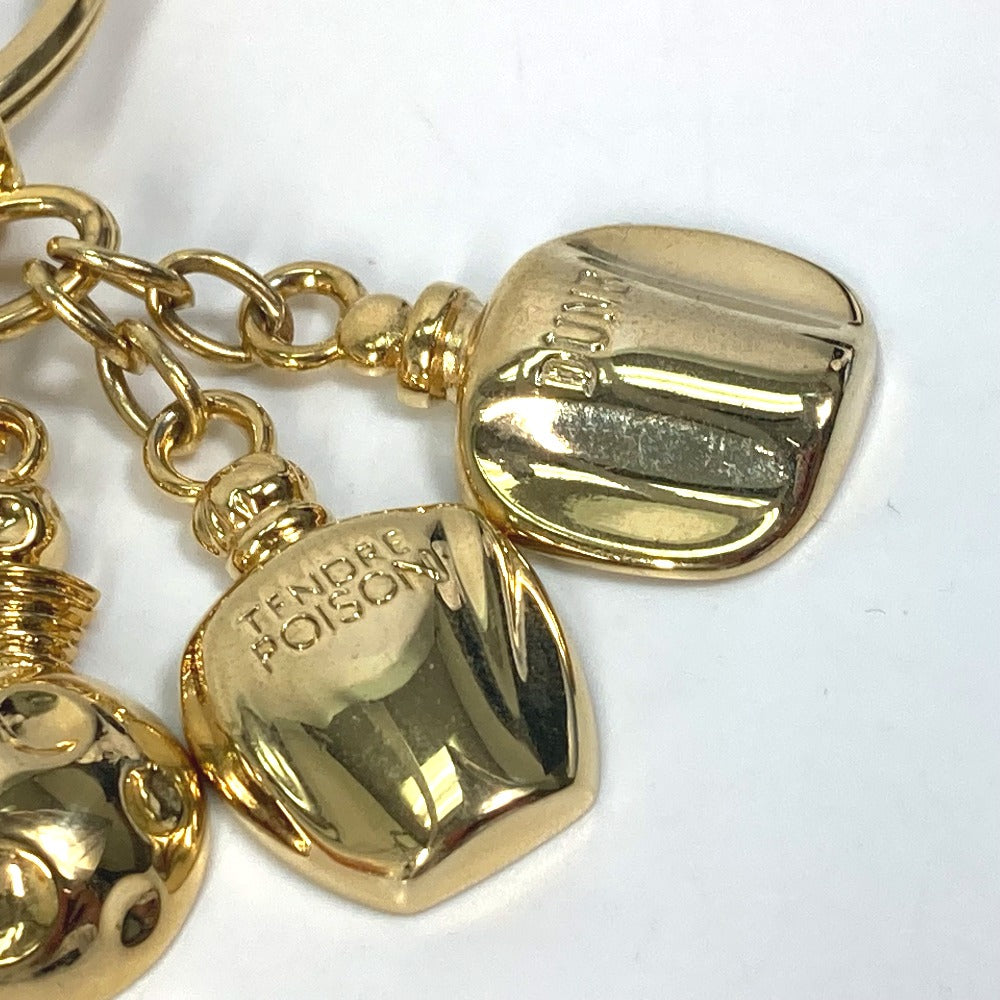Christian Dior Perfume Bag Charm Key Ring Keychain GP Women's Gold