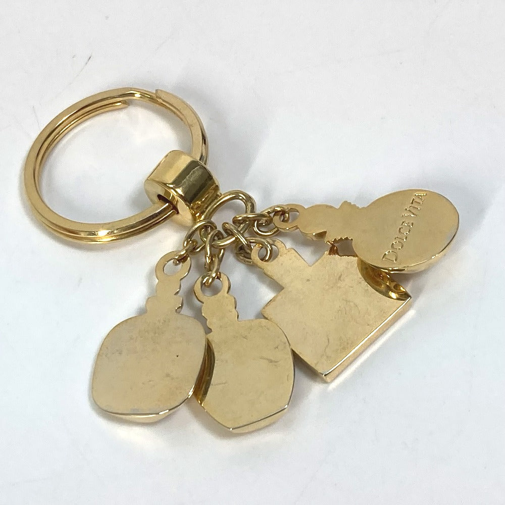 Christian Dior Perfume Bag Charm Key Ring Keychain GP Women's Gold