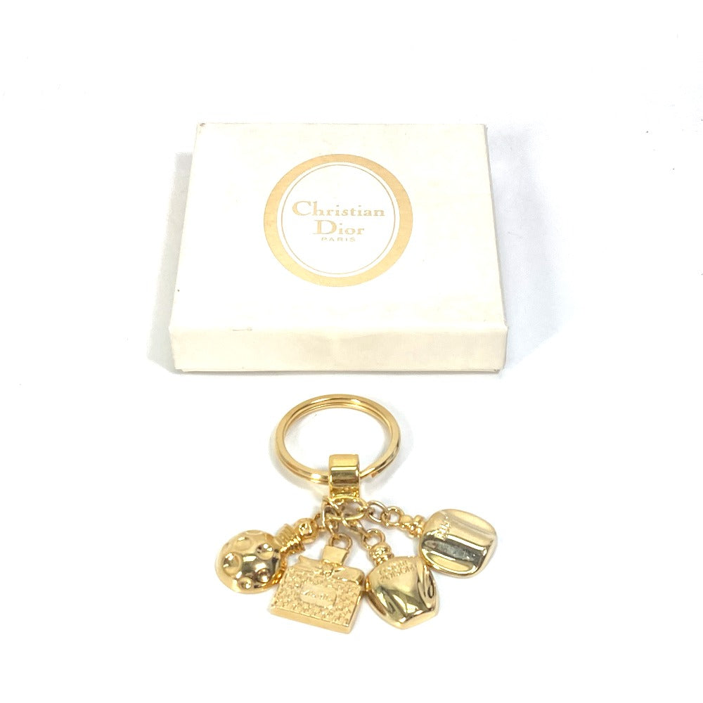 Christian Dior Perfume Bag Charm Key Ring Keychain GP Women's Gold