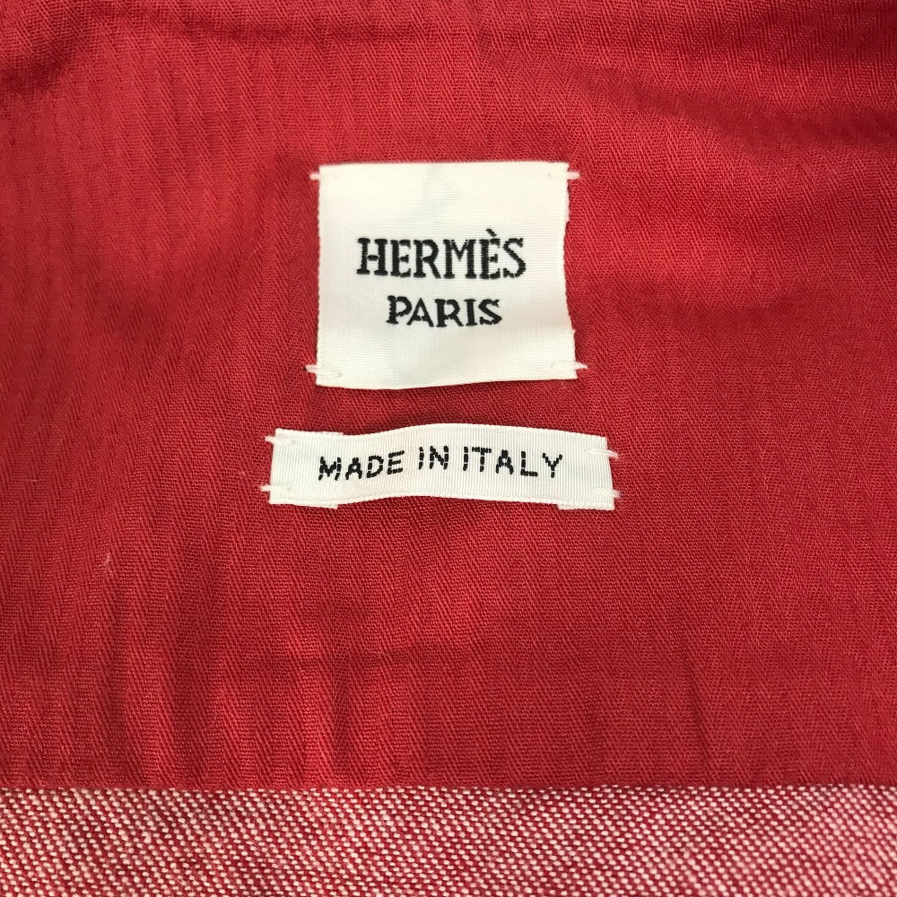 HERMES セリエボタン 長袖 アパレル トップス アウター デニムジャケット コットン レディース レッド