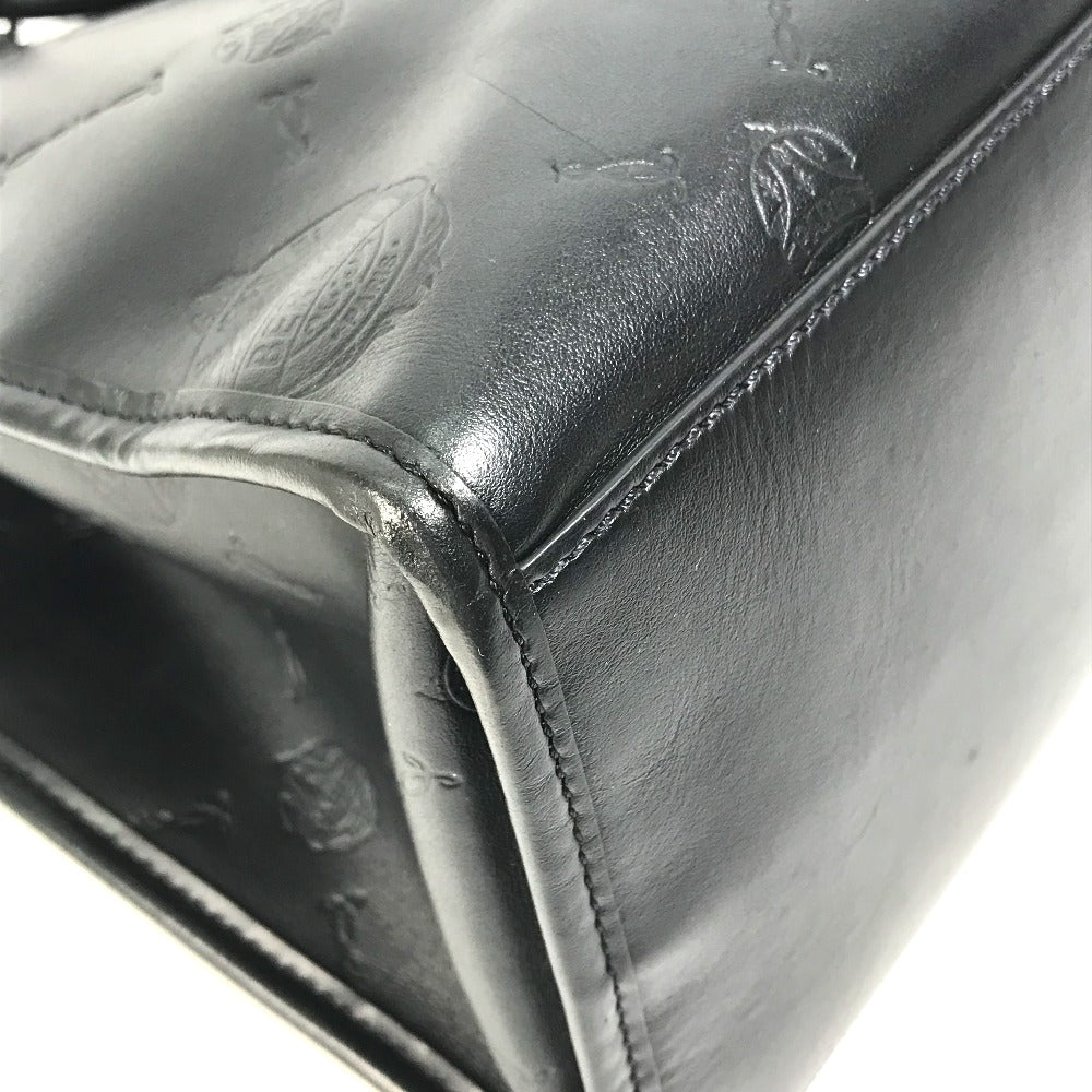 Berluti Logo Uris Small 2-Way Business Tote Bag in Black Leather for Men
