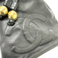 CHANEL Coco Mark Deka Coco Drawstring Crossbody Chain Shoulder Bag in Caviar Skin, Black