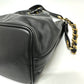 CHANEL Coco Mark Deka Coco Drawstring Crossbody Chain Shoulder Bag in Caviar Skin, Black