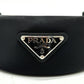 PRADA Triangle Logo Hair Accessory Headband Nylon Headband for Women in Black