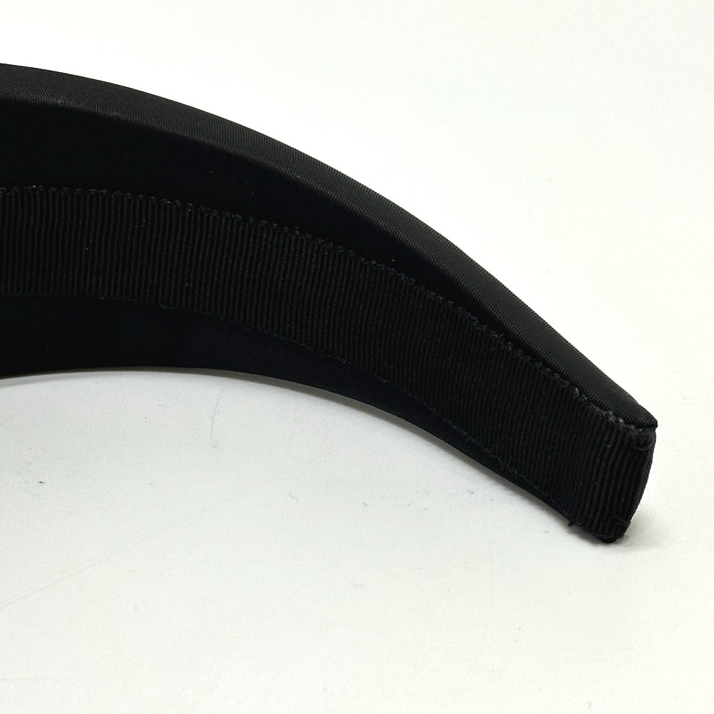 PRADA Triangle Logo Hair Accessory Headband Nylon Headband for Women in Black