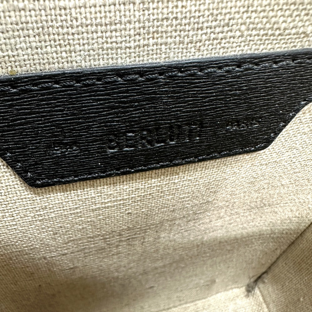 Berluti カリグラフィ スクリット スワイプ ショルダーバッグ レザー メンズ ブラウン