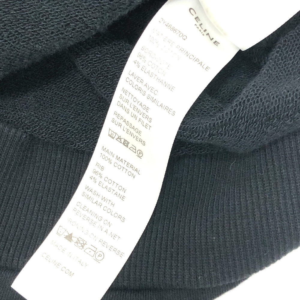 CELINE 2Y468670Q ロゴ紐 フード フーディー スウェット アパレル パーカー コットン メンズ ブラック
