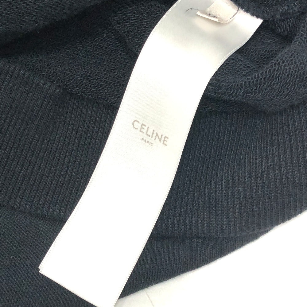 CELINE 2Y468670Q ロゴ紐 フード フーディー スウェット アパレル パーカー コットン メンズ ブラック