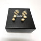 CHANEL Coco Mark Faux Pearl 05A Earrings GP Women's Gold