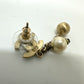 CHANEL Coco Mark Faux Pearl 05A Earrings GP Women's Gold