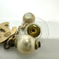 CHANEL Coco Mark Faux Pearl 05A Earrings GP Women's Gold